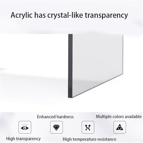 Acrylic Sofa Side Table Transparent End Table Clear Acrylic Accent Tables Bedside Tables for Living Room Balcony Space Saver(Clear) - Image 4