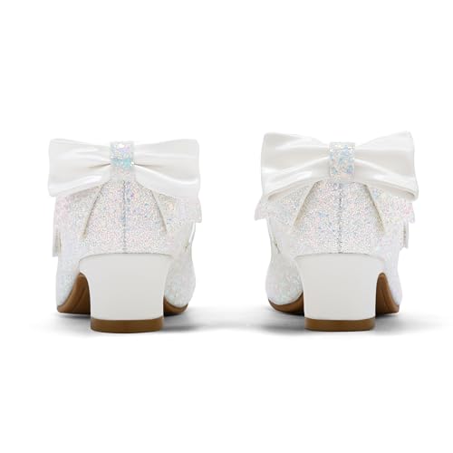 Image of K KomForme Girls Dress Shoes Toddler Glitter Mary Jane Heels | Princess Pumps,Party Wedding Shoes