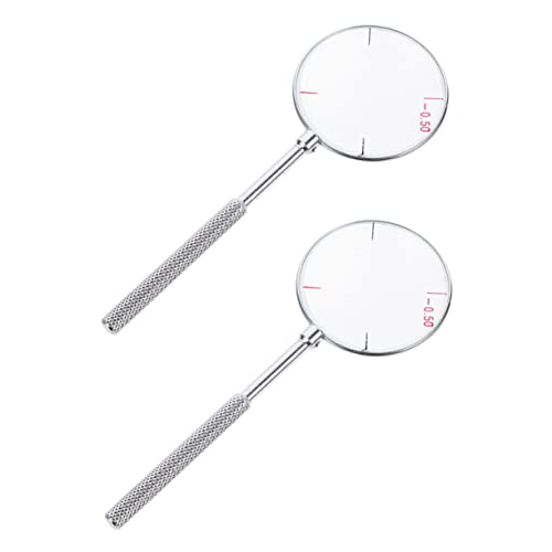 VILLFUL Optometry Kit 2pcs Cross Cylinders Portable Lens for Glasses Made of Glass Zinc Alloy Easy to Use