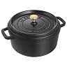 STAUB ストウブ 鍋 La Cocotte Round 22cm ブラック IH対応 40509-305