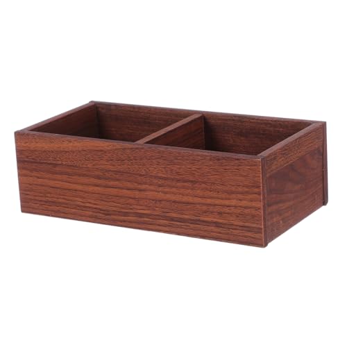 Sosoport Multi Functional Wooden Tea Bag Storage Box Tea Packet Holder and Coffee Bar Organizer for Sugar Packets Spices and More for Home and Office Countertops