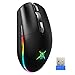 TECKNET Kabellose Gaming-Maus, RGB 2.4G/USB-C Kabelgebundene Gaming-Maus, 8000 DPI Wiederaufladbar, PC Gaming Mouse mit Programmierbaren Tasten, 72g Ultraleicht Maus für Windows XP/11/10/8/7 usw