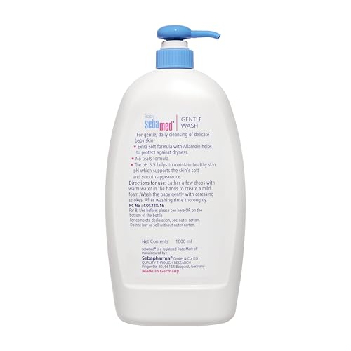 Image of Sebamed Baby Gentle Wash|pH 5.5|Baby Body Wash|Soap Free|Tear Free|1000 ml (Pack of 2)