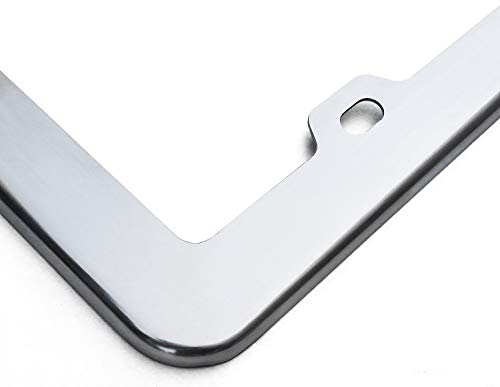 Creathome 201 Stainless Steel License Plate Frames With Mirror Polish Color #TOP5