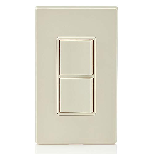 Leviton 5634-TS Decora 5634-T 15 Amp, 120/277 Volt Single-Pole AC Combination Switch, Light Almond - Image 3