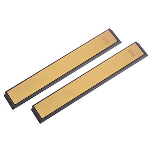 Image of sourcing map Diamond Sharpening Stone, 6" x 0.8" (150mm x 20mm) 2500 Grits Titanium Coated Whetstone Sharpener Grinding Plate Hand Tool 2pcs