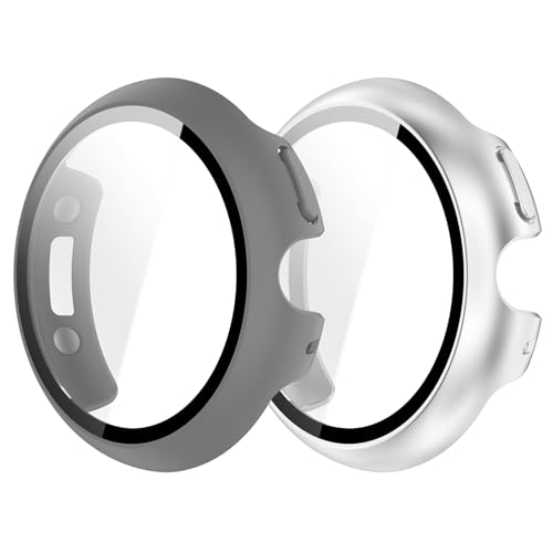 Google Pixel Watch 4 41mm/45mm ��p�P�[�X �����K���X�t�B������̌^ �S��ʕی� PC �o���p�[ �{�^������s�e�� �O�[�O���s�N�Z���E�H�b�` 4 �J�o�[ ����E�X�|�[�c���p �[�d�W���Ȃ� (�O���[�{�V���o�[, Pixel Wa