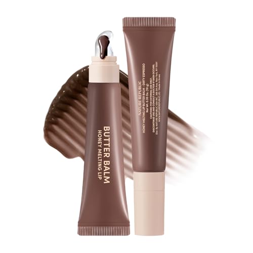 Image of Nature Republic Honey Melting Lip Butter Balm - Hydrating Tinted Balm with Peptides, for Sheer & Glossy, Smooth & Soft Lips (Dirty Espresso)