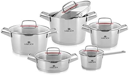 Gerlach NK319 Superior Saucepan Set, Stainless Steel, Silver