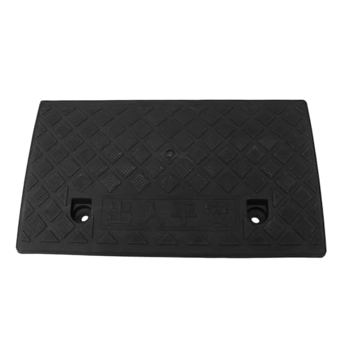 Rampa de bordillo de goma 50 x 27 x 9 cm, negra, de plástico, para vehículos, rampa inclinada para automóvil, scooter y motocicleta, uso en entrada de garaje miniatura 1