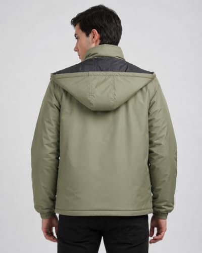 Image of Men's Waterproof Winter Jacket | Reversible & Removable Hood | 99% Water-Resistant | Heavy-Duty Warm Jacket with 4 Pockets
