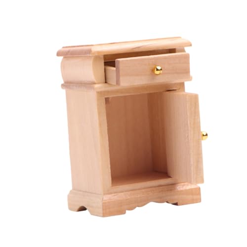 FELTECHELECTR Modern Style Miniature Night Table 1:12 Scale Miniature Dollhouse Furniture Creative Kids Room Decor