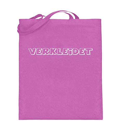 Déguisement de carnaval en couleur avec le sac en toile de jute rose bonbon à longues anses