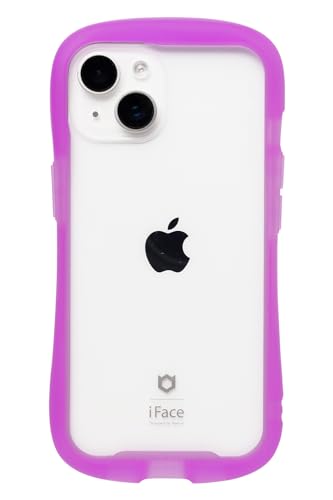 iFace Reflection Neo iPhone 14 専用 ケース クリア 強化ガラス (クリアパープル)【アイフェイス アイフォン14 用 iphone14 用 カバー 韓国 耐衝撃 透明 ストラップホール ネオンカラー 蛍光】