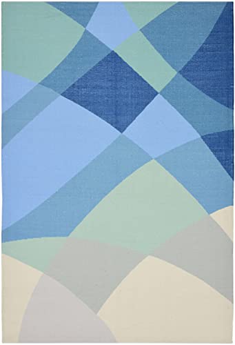 Image of Printed Rug Soft Floor Carpets with Anti Slip Backing for Living Room | Bedroom | Kids Room (Blue, 5x7 Feet)