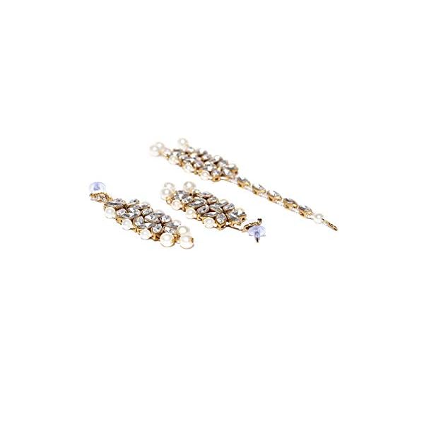 ZAVERI PEARLS Traditional Pearl Kundan Long Multi Layer Necklace Set for Women-ZPFK6989 - Image 7