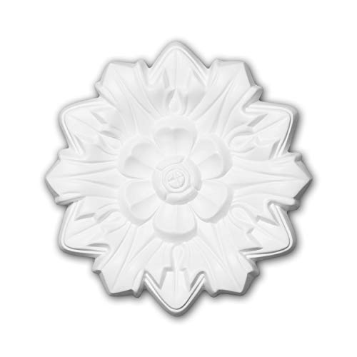 PRO[f]home® - Ceiling Rose 156011 Ceiling Decoration Medallion Rosette Decorative Element Neo-Renaissance Style White Ø 19.8 cm Profhome