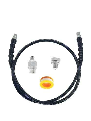 Hydraulics 6' 10000psi High Pressure Hydraulic Hose 3/8" NPT Thread,1/4" ID x 6.6 ft