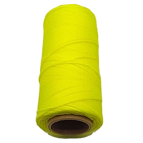 Linhasita Waxed Thread 100 g / 170 m Polyester 1 mm Thick Macrame, 30 Colours Fluorescent Yellow, Yellow Neon, 170 metros / 100 gr - Image 2
