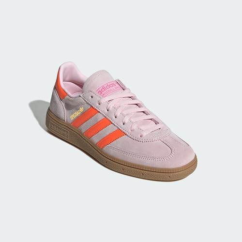 Image of adidas Handball Spezial Women's Shoes, Clear Pink /Solar Orange /Gum, Size 6