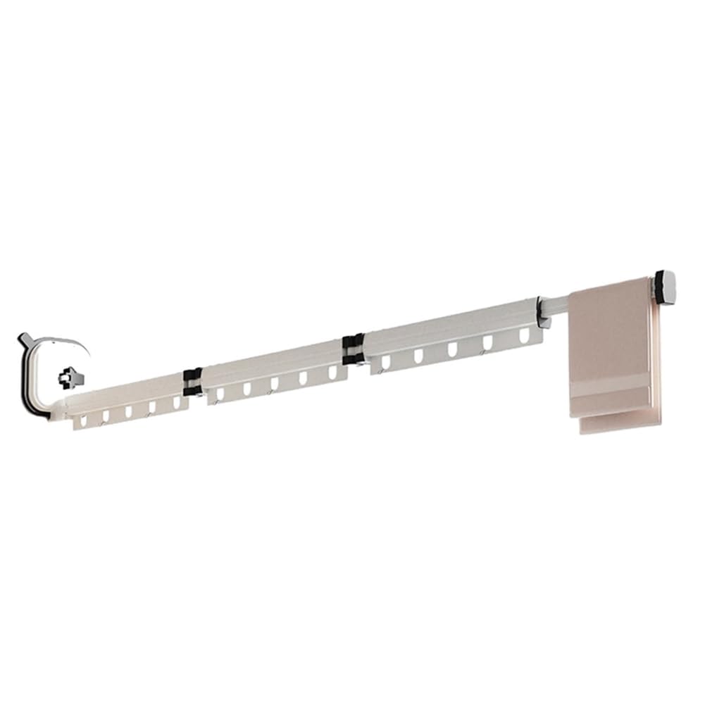 Support de cintres mural pliable télescopique en aluminium anti encombrement