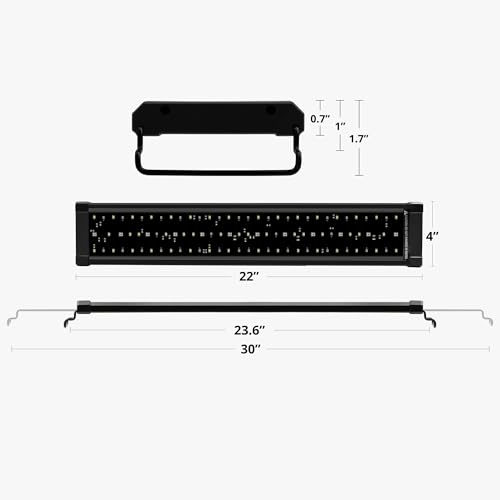 NICREW ClassicLED Marine Aquarium Light, LED Light with Dual-Channel Timer for Saltwater Fish and Reef Tanks, 24 to 30-Inch, 24-Watt