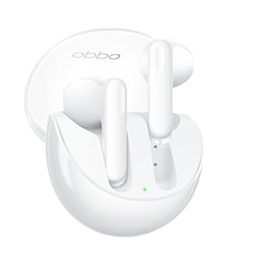 OPPO Enco Air3 Auricolari True Wireless, 25h di Autonomia, Driver da 13.4mm, Bluetooth 5.3, Raggio 10m, Controlli Touch, Cancellazione del rumore IA, Android e iOS, IP54, [Versione Italiana], Bianco