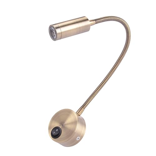 Lampe murale LED de lecture dore pour chambre liseuse chic