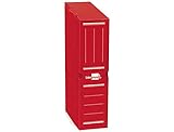Caja archivo definitivo plastico liderpapel rojo tamaño 387x275x105 mm
