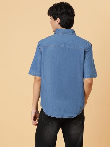 Image of KOTTY Men's Textured Casual Shirt - Long Sleeve||Button-Down Collar||Classic Fit