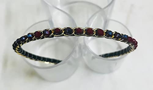 Image of Sleek Chain with 2 Tone Maroon Plastic Fancy Party Wedding Hairband For Girls and Women |Embellished hairband |Hair accessories for women stylish