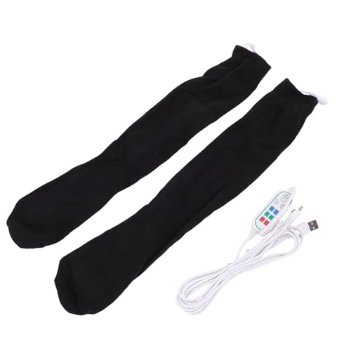 Ejoyous Chaussettes Chauffantes, 3 Réglages de Température Réglables, Chaussettes électriques à Chargement USB, avec Chauffage Rapide en Coton Respirant, pour Hommes et Femmes