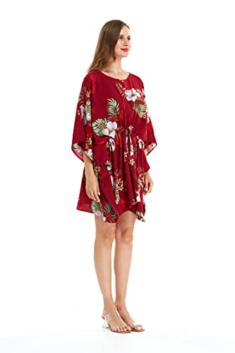 Image of Matchable Family Hawaiian Luau Men Women Girl Boy Clothes in Pineapple Garden Burgundy