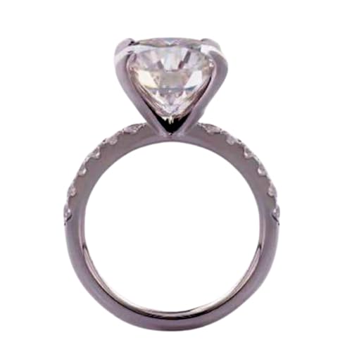 Bague de fiançailles moissanite et argent 925, le cadeau idéal avec pierre de naissance d'avril