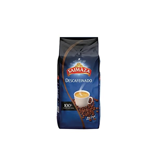 Saimaza - Descafeinado CafÃ© en Grano Tostado 100% Natural en Atmosfera Protectora Bolsa 500 Gr