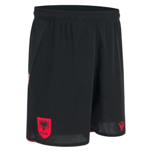 Short de match Albanie FSHF Macron authentique finition premium adulte
