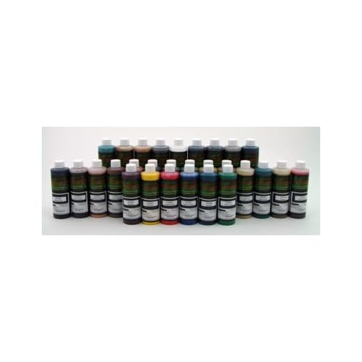 Sample Pack of All 30 Concrete Resurrection Water Reducible Concentrate (WRC) Pigmented Stains