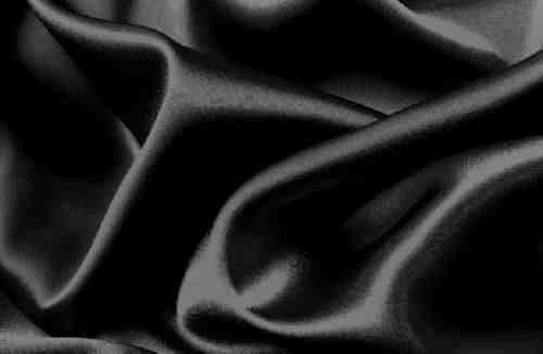 6 Pcs Complete Shiny Silky Satin Bed Set Duvet Cover Fitted Sheet And 4 Pillow Cases (Double, Black)