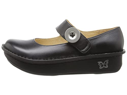 Alegria Women's Paloma Mary Jane Nurse Shoe Clog Comfort Leather Black 12 M US