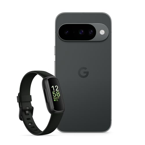 Google Pixel 10   Smartphone Android Libre con Gemini, Obsidiana, 128GB with Fitbit Inspire 3,Black/Midnight Zen Activity Tracker, Unisex Adult, Negro, One Size