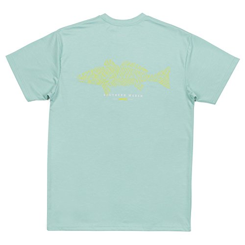 Southern Marsh FieldTec Heathered Performance Tee - Redfish