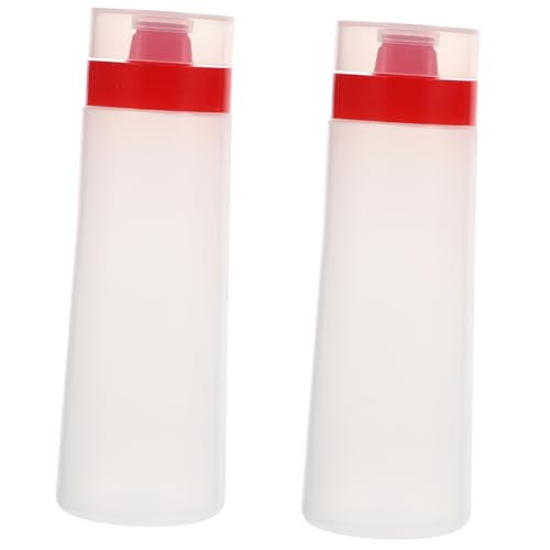 MOKKHNB Botellas Exprimibles de Salsa 300Ml 2 Piezas Botellas de Plástico para Condimentos Recipientes para Ensaladas Diseño Portátil Limpieza para Cocina