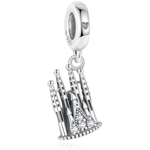 Nbsameng S925 Sterling Silver Charms Bead Compatible for Pandora Bracelets and Necklaces, DIY Jewelry for Women, Barcelona Cathedral Cover