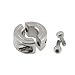 2 PCS Double Split Shaft Collar,SAFYY 304 Stainless Steel Two-Piece Clamping Collar with M3 Set Screws,5/16 Inch Bore Size