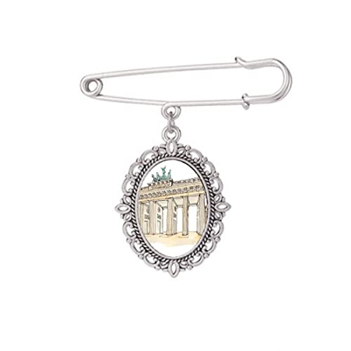Broche de porte de Brandebourg Allemagne de l'Est pour accessoiriser un châle en hiver