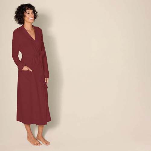 Image of Amazon Essentials Women's Lightweight Waffle Full-Length Bath Robe with Pockets (Available in Plus Size)