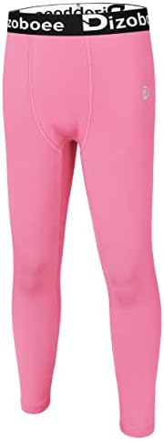 Dizoboee Boys Compression Pants Leggings Tights for Sports Youth Kids Athletic Basketball Base Layer