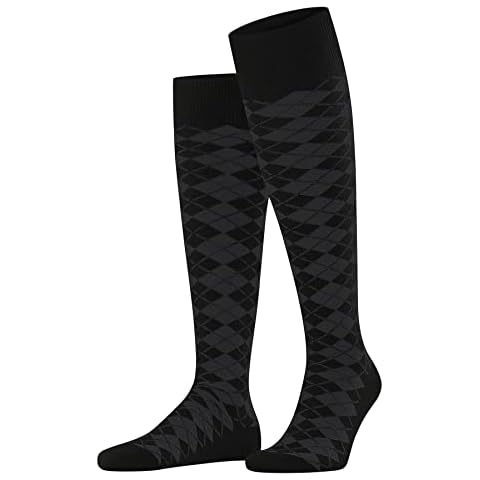 Burlington Leyton M KH lana largo estampado Calcetines Hombre Cover