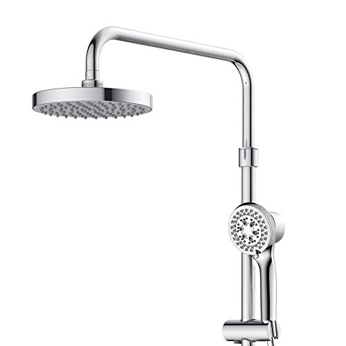 Pulse Showerspas 1028-Ch-1.8Gpm Lanikai Shower System With 8" Rain Showerhead, 3 Dual-Function Body Spray Jets, 5-Function Hand Shower, Polished Chrome, 1.8 Gpm #TOP1