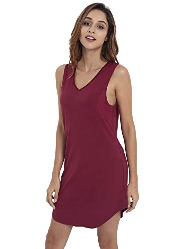 LazyCozy Bamboo Viscose Sleeveless Nightgowns for Women Summer Soft Tank